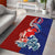 Hawaiian and Japanese Together Area Rug The Whale and Koi Fish with Hinomaru and Lei