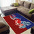 Hawaiian and Japanese Together Area Rug The Whale and Koi Fish with Hinomaru and Lei