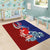 Hawaiian and Japanese Together Area Rug The Whale and Koi Fish with Hinomaru and Lei