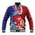 Hawaiian and Japanese Together Baseball Jacket The Whale and Koi Fish with Hinomaru and Lei