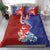 Hawaiian and Japanese Together Bedding Set The Whale and Koi Fish with Hinomaru and Lei