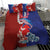 Hawaiian and Japanese Together Bedding Set The Whale and Koi Fish with Hinomaru and Lei