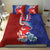 Hawaiian and Japanese Together Bedding Set The Whale and Koi Fish with Hinomaru and Lei