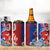 Hawaiian and Japanese Together 4 in 1 Can Cooler Tumbler The Whale and Koi Fish with Hinomaru and Lei