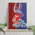 Hawaiian and Japanese Together Canvas Wall Art The Whale and Koi Fish with Hinomaru and Lei