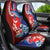 Hawaiian and Japanese Together Car Seat Cover The Whale and Koi Fish with Hinomaru and Lei