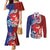 Hawaiian and Japanese Together Couples Matching Mermaid Dress and Long Sleeve Button Shirt The Whale and Koi Fish with Hinomaru and Lei