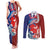 Hawaiian and Japanese Together Couples Matching Tank Maxi Dress and Long Sleeve Button Shirt The Whale and Koi Fish with Hinomaru and Lei