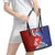 Hawaiian and Japanese Together Leather Tote Bag The Whale and Koi Fish with Hinomaru and Lei