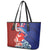 Hawaiian and Japanese Together Leather Tote Bag The Whale and Koi Fish with Hinomaru and Lei