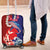 Hawaiian and Japanese Together Luggage Cover The Whale and Koi Fish with Hinomaru and Lei