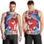 Hawaiian and Japanese Together Men Tank Top The Whale and Koi Fish with Hinomaru and Lei