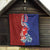 Hawaiian and Japanese Together Quilt The Whale and Koi Fish with Hinomaru and Lei