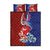 Hawaiian and Japanese Together Quilt Bed Set The Whale and Koi Fish with Hinomaru and Lei