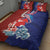 Hawaiian and Japanese Together Quilt Bed Set The Whale and Koi Fish with Hinomaru and Lei