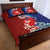 Hawaiian and Japanese Together Quilt Bed Set The Whale and Koi Fish with Hinomaru and Lei