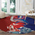 Hawaiian and Japanese Together Round Carpet The Whale and Koi Fish with Hinomaru and Lei