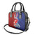 Hawaiian and Japanese Together Shoulder Handbag The Whale and Koi Fish with Hinomaru and Lei