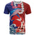 Hawaiian and Japanese Together T Shirt The Whale and Koi Fish with Hinomaru and Lei