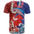 Hawaiian and Japanese Together T Shirt The Whale and Koi Fish with Hinomaru and Lei