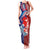 Hawaiian and Japanese Together Tank Maxi Dress The Whale and Koi Fish with Hinomaru and Lei