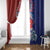 Hawaiian and Japanese Together Window Curtain The Whale and Koi Fish with Hinomaru and Lei