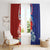 Hawaiian and Japanese Together Window Curtain The Whale and Koi Fish with Hinomaru and Lei