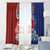 Hawaiian and Japanese Together Window Curtain The Whale and Koi Fish with Hinomaru and Lei