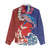 Hawaiian and Japanese Together Women Casual Shirt The Whale and Koi Fish with Hinomaru and Lei