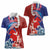 Hawaiian and Japanese Together Women Polo Shirt The Whale and Koi Fish with Hinomaru and Lei