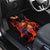 Hawaiian Turtle with Volcanic Eruption Car Mats Hibiscus Lei and Lava Flow an Abstract Texture