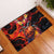 Hawaiian Turtle with Volcanic Eruption Rubber Doormat Hibiscus Lei and Lava Flow an Abstract Texture