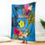 Palau Independence Day Blanket 1st October 30th Anniversary Polynesian Jungle Flower