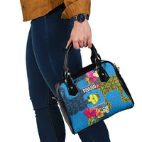Palau Independence Day Shoulder Handbag 1st October 30th Anniversary Polynesian Jungle Flower