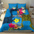 Personalised Palau Independence Day Bedding Set 1st October 30th Anniversary Polynesian Jungle Flower