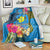 Personalised Palau Independence Day Blanket 1st October 30th Anniversary Polynesian Jungle Flower