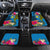 Personalised Palau Independence Day Car Mats 1st October 30th Anniversary Polynesian Jungle Flower