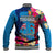 Tuvalu Independence Day Baseball Jacket 1st October 46th Anniversary Polynesian Jungle Flower