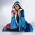 Tuvalu Independence Day Hooded Blanket 1st October 46th Anniversary Polynesian Jungle Flower