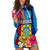 Tuvalu Independence Day Hoodie Dress 1st October 46th Anniversary Polynesian Jungle Flower