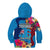 Tuvalu Independence Day Kid Hoodie 1st October 46th Anniversary Polynesian Jungle Flower