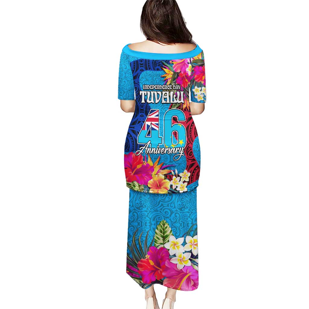 Tuvalu Independence Day Puletasi 1st October 46th Anniversary Polynesian Jungle Flower