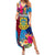 Tuvalu Independence Day Summer Maxi Dress 1st October 46th Anniversary Polynesian Jungle Flower