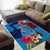 Personalised Tuvalu Independence Day Area Rug 1st October 46th Anniversary Polynesian Jungle Flower