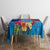 Personalised Tuvalu Independence Day Tablecloth 1st October 46th Anniversary Polynesian Jungle Flower