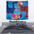 Personalised Tuvalu Independence Day Tapestry 1st October 46th Anniversary Polynesian Jungle Flower