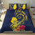 Niue Independence Day Bedding Set Hiapo Pattern Hibiscus Plumeria and Uga