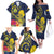 Niue Independence Day Family Matching Off The Shoulder Long Sleeve Dress and Hawaiian Shirt Hiapo Pattern Hibiscus Plumeria and Uga