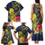 Niue Independence Day Family Matching Tank Maxi Dress and Hawaiian Shirt Hiapo Pattern Hibiscus Plumeria and Uga