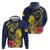 Niue Independence Day Hoodie Hiapo Pattern Hibiscus Plumeria and Uga